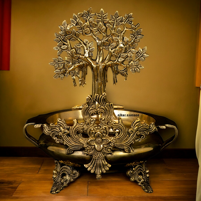 Large Tree Urli Braas - 14 inches Nikuressence