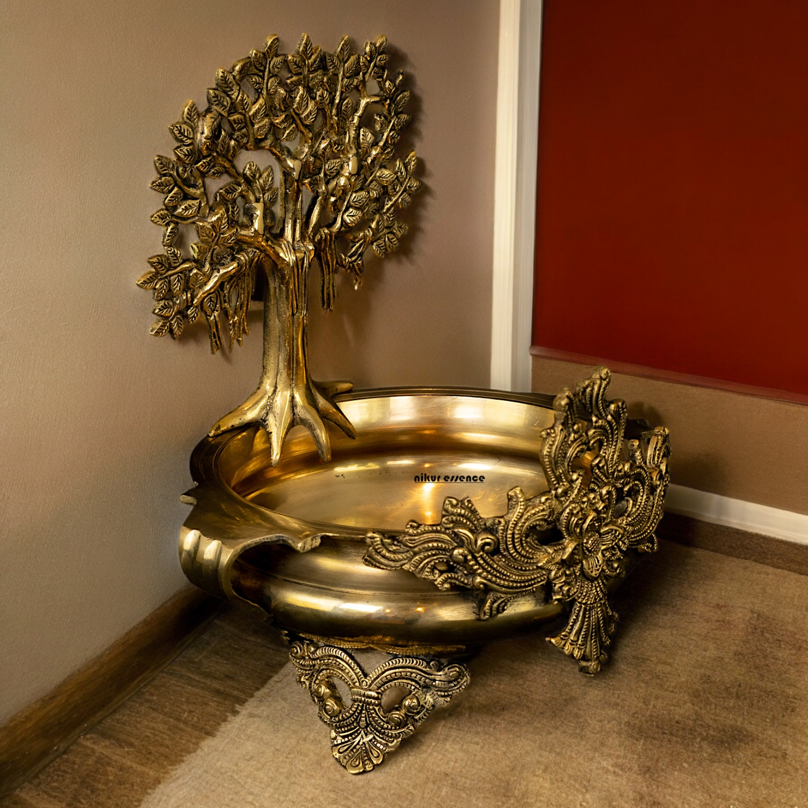 Large Tree Urli Braas - 14 inches Nikuressence