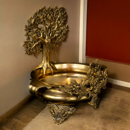 Large Tree Urli Braas - 14 inches Nikuressence