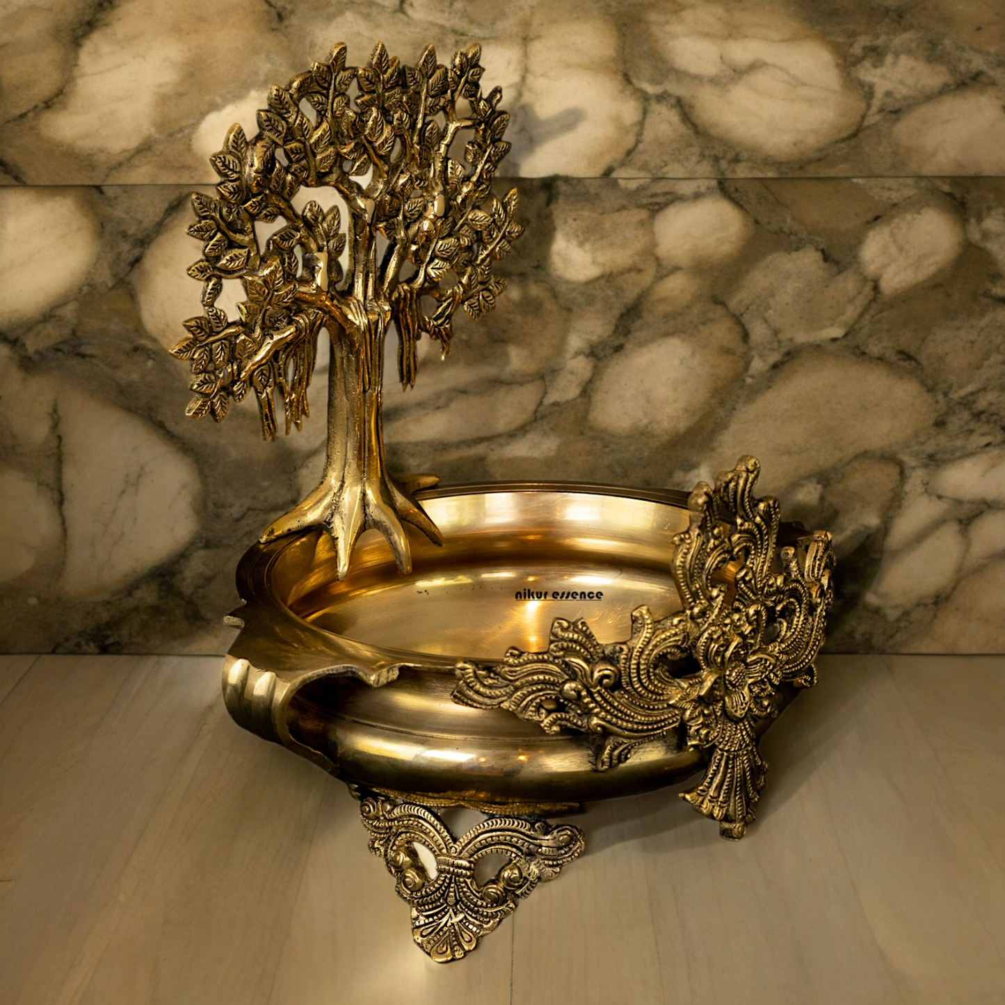 Large Tree Urli Braas - 14 inches Nikuressence