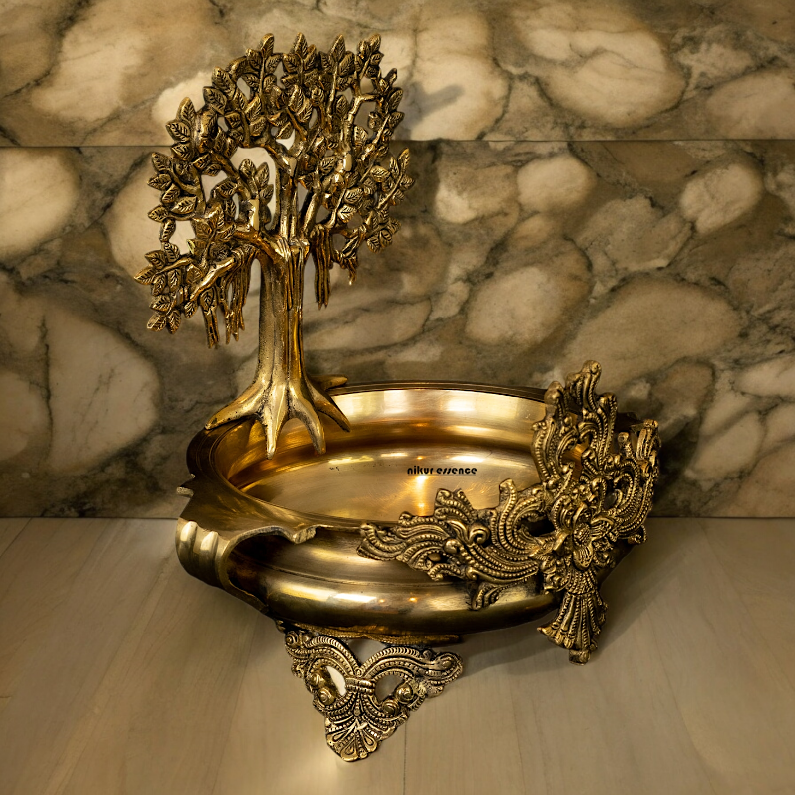 Large Tree Urli Braas - 14 inches Nikuressence