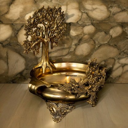 Large Tree Urli Braas - 14 inches Nikuressence