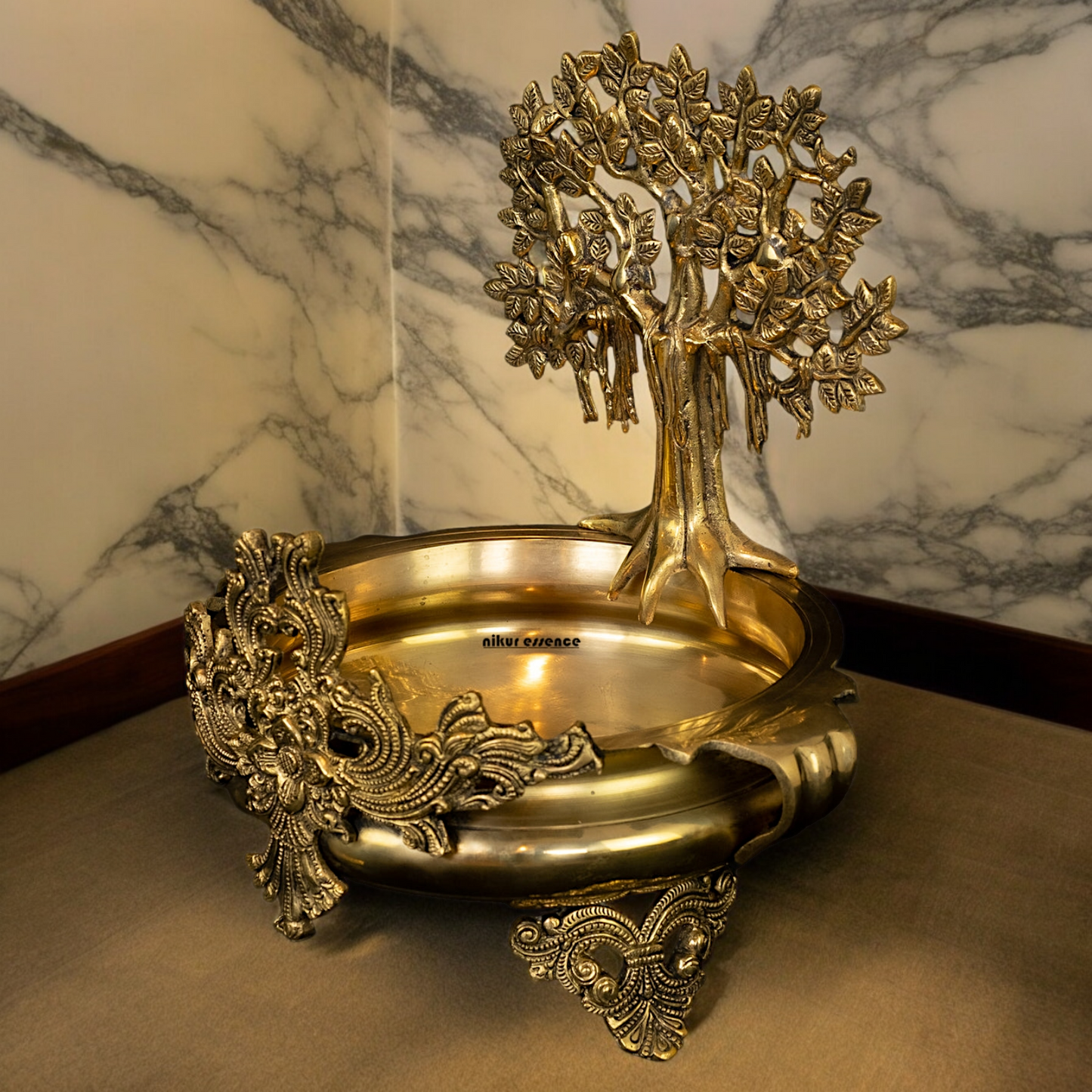 Large Tree Urli Braas - 14 inches Nikuressence