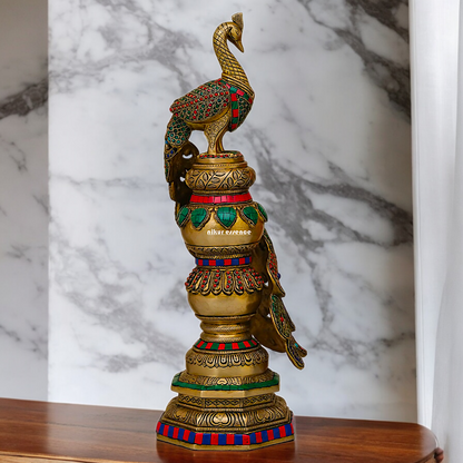 Buy Peacock Idol with Stone Work - 20 inches Nikuressence
