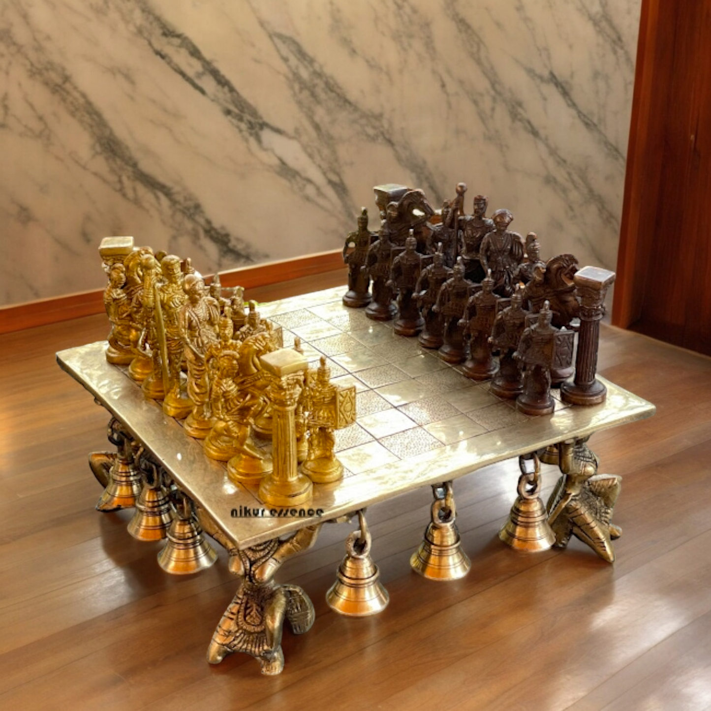 Brass Chess Board Game - 9.5 Inches Nikuressence