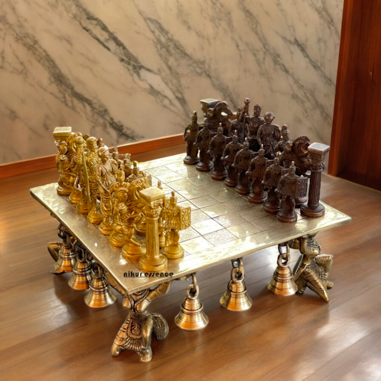 Brass Chess Board Game - 9.5 Inches Nikuressence