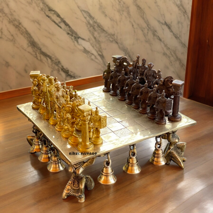 Brass Chess Board Game - 9.5 Inches Nikuressence