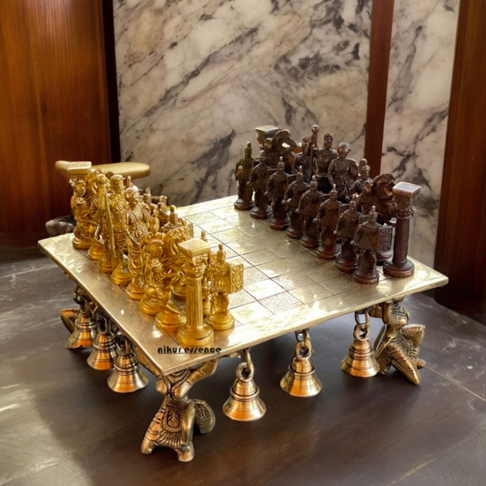 Brass Chess Board Game - 9.5 Inches Nikuressence