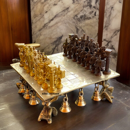 Brass Chess Board Game - 9.5 Inches Nikuressence