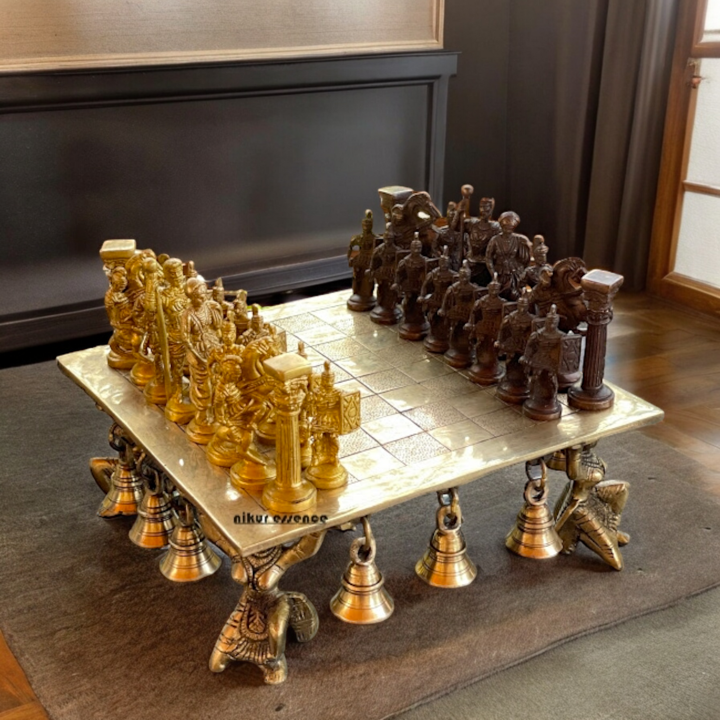 Brass Chess Board Game - 9.5 Inches Nikuressence