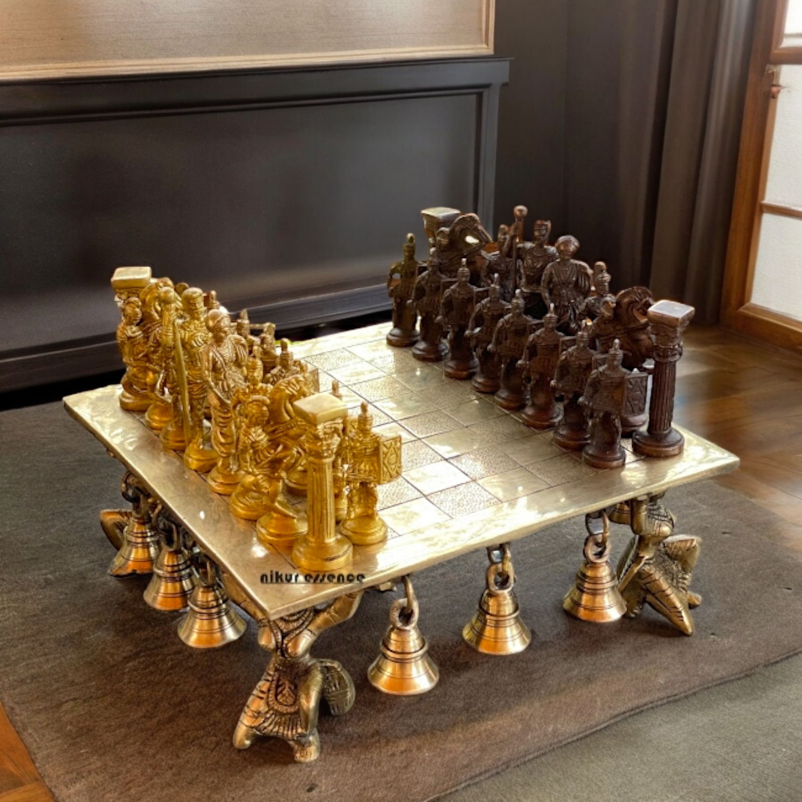 Brass Chess Board Game - 9.5 Inches Nikuressence