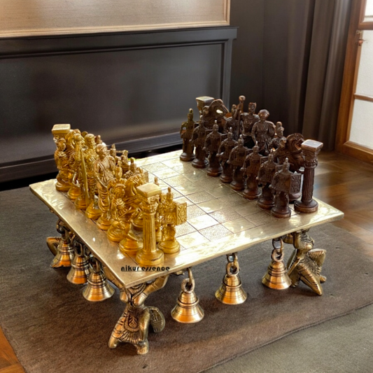 Brass Chess Board Game - 9.5 Inches Nikuressence