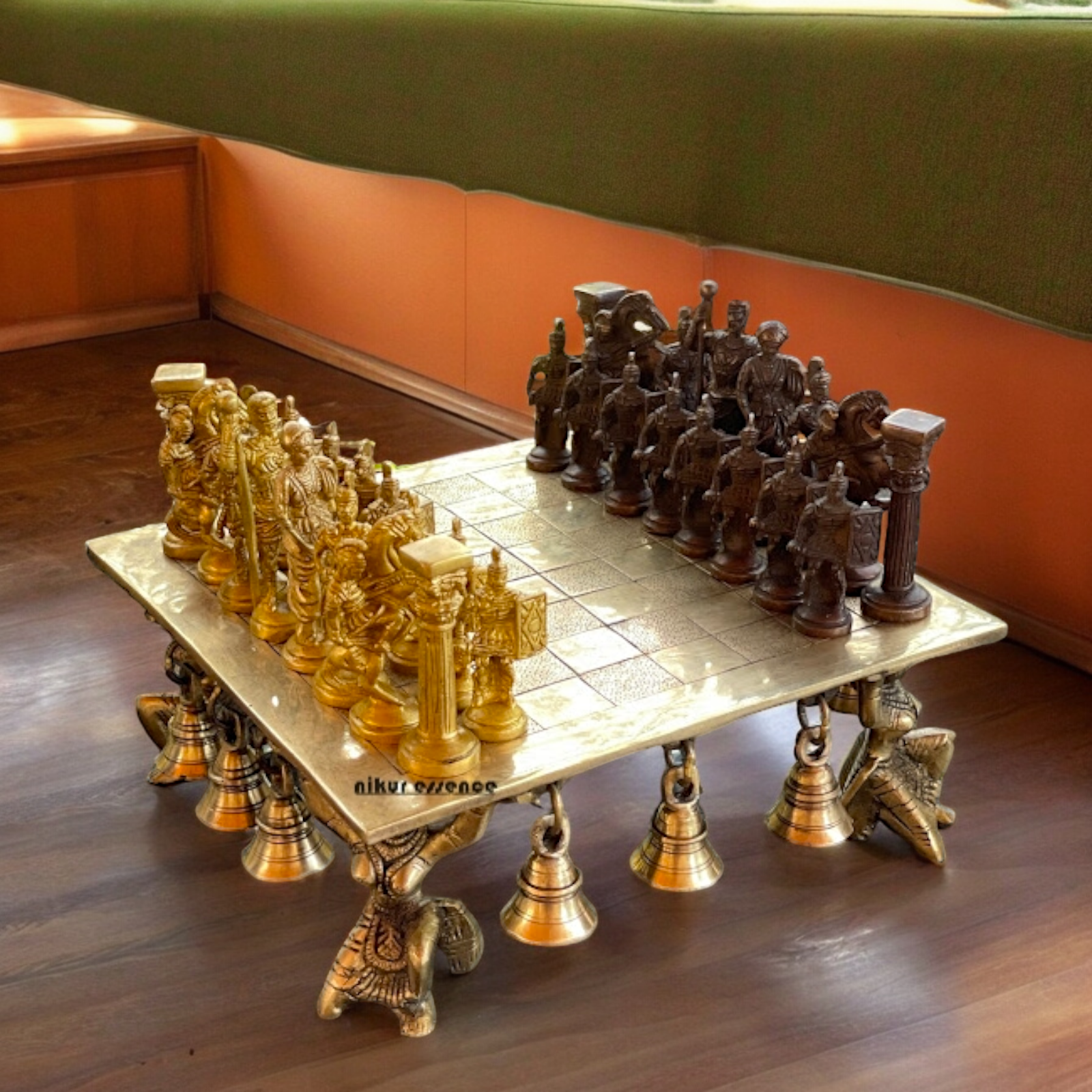 Brass Chess Board Game - 9.5 Inches Nikuressence