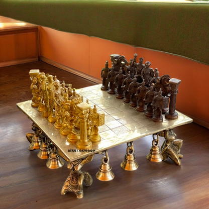 Brass Chess Board Game - 9.5 Inches Nikuressence