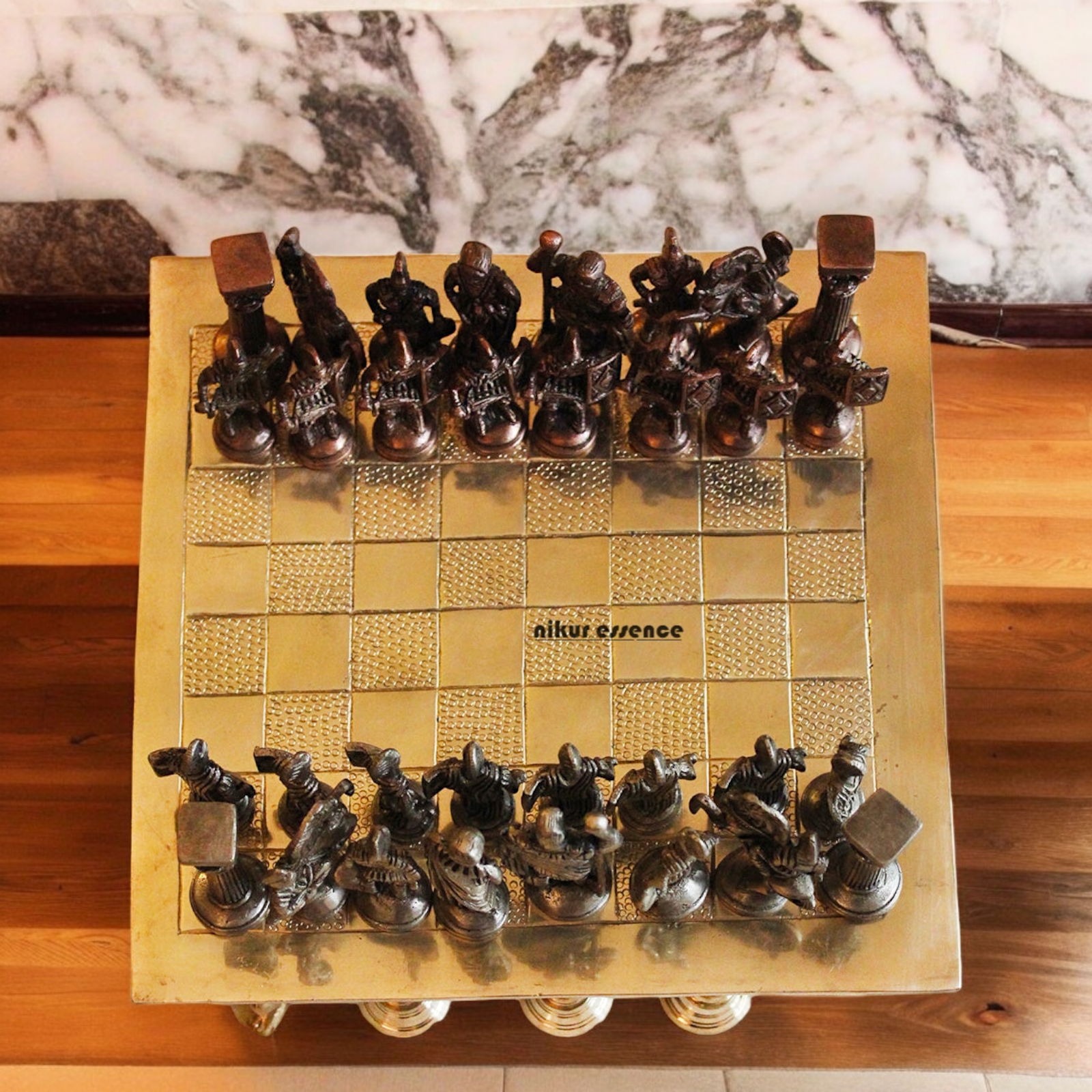 Brass Chess Board Game - 9.5 Inches Nikuressence