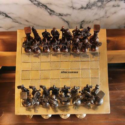 Brass Chess Board Game - 9.5 Inches Nikuressence