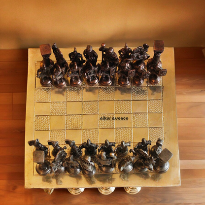 Brass Chess Board Game - 9.5 Inches Nikuressence