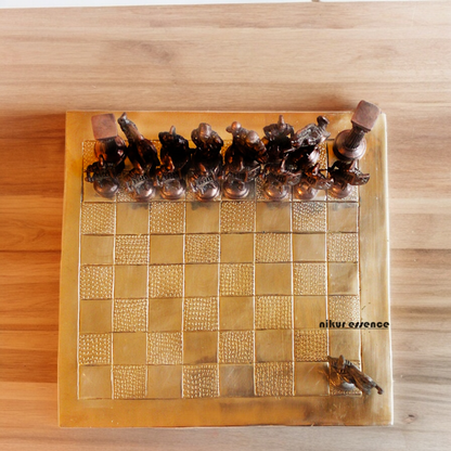 Brass Chess Board Game - 9.5 Inches Nikuressence