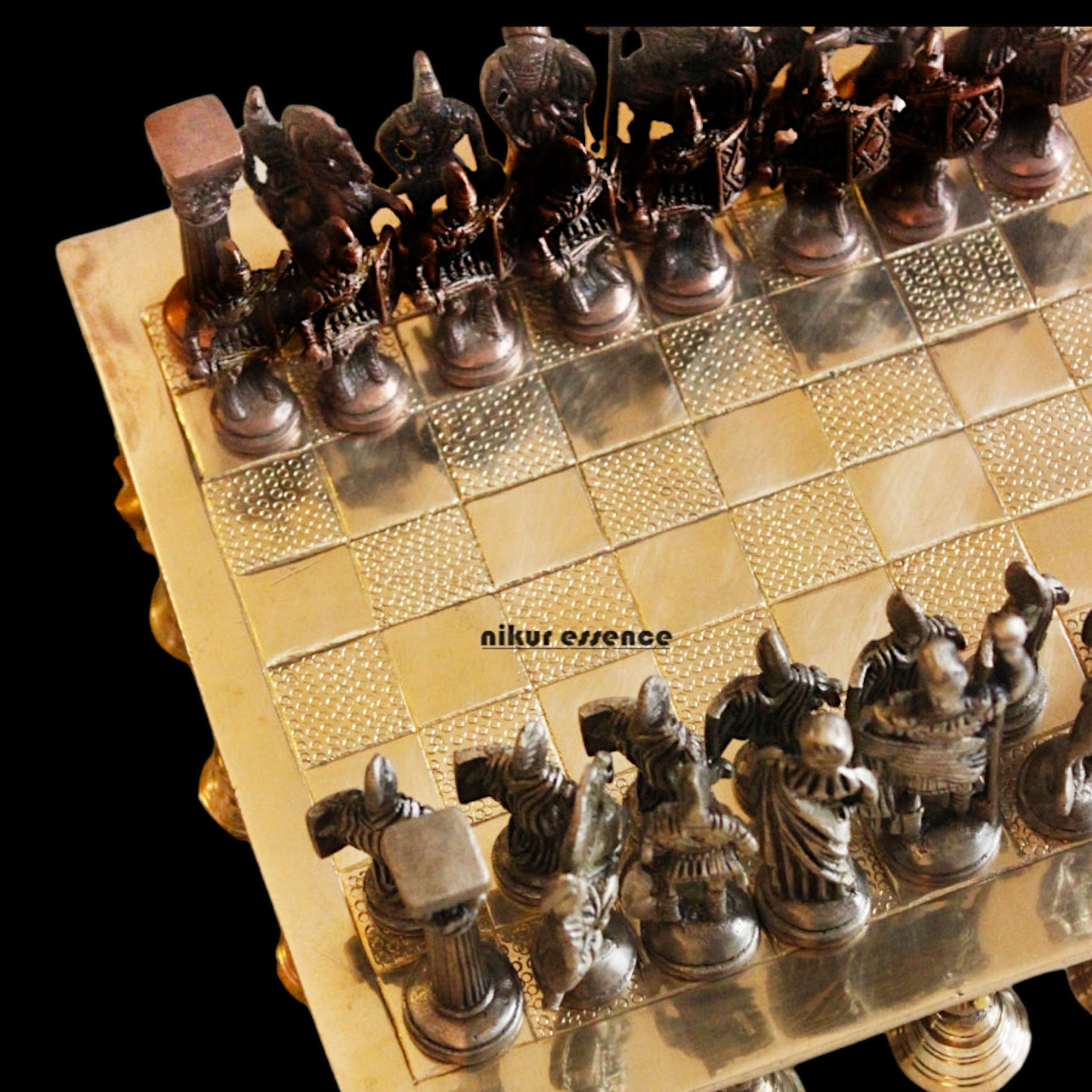 Brass Chess Board Game - 9.5 Inches Nikuressence