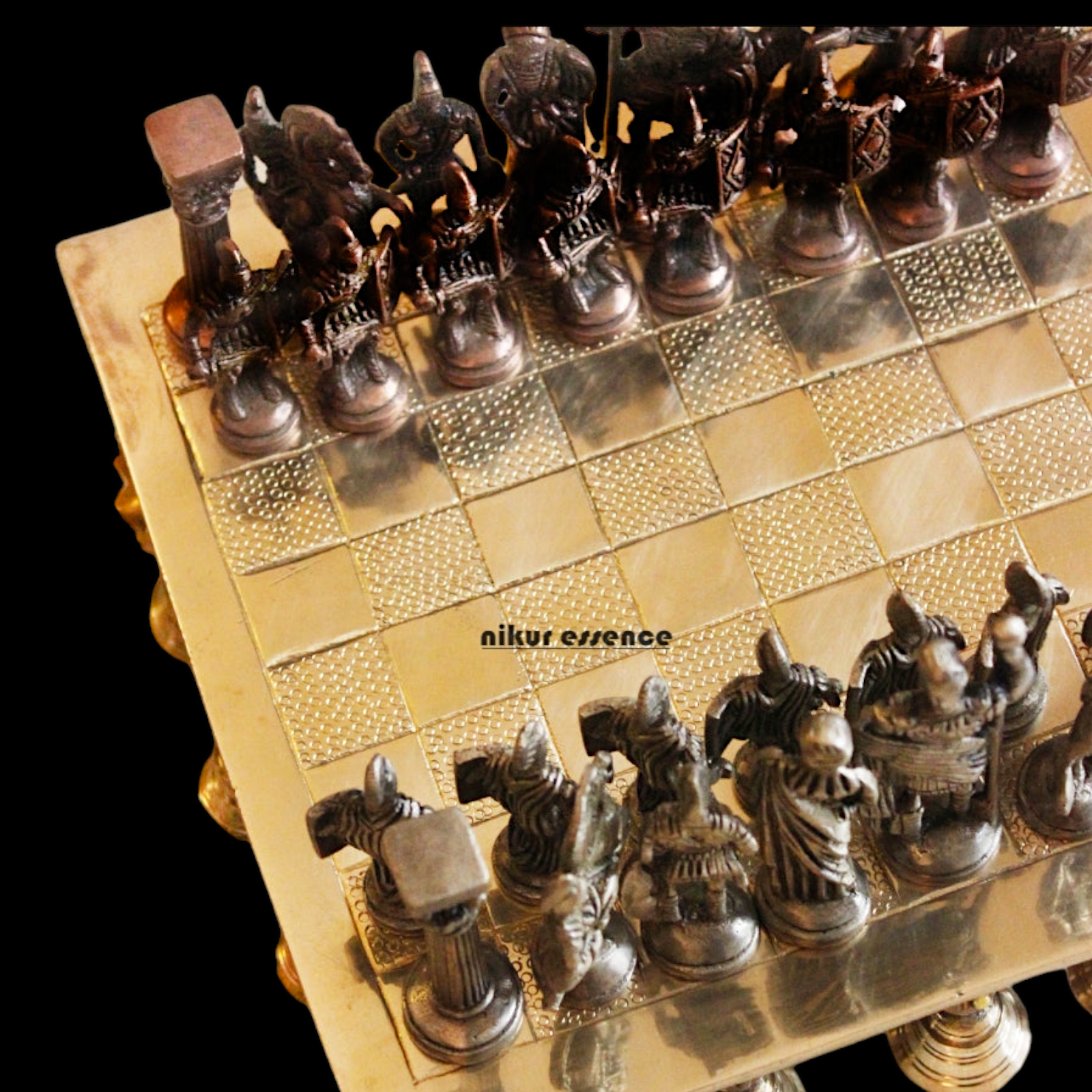 Brass Chess Board Game - 9.5 Inches Nikuressence