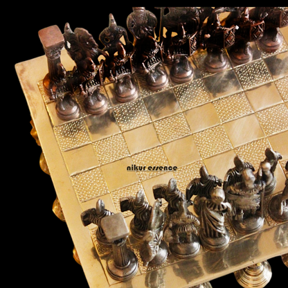 Brass Chess Board Game - 9.5 Inches Nikuressence