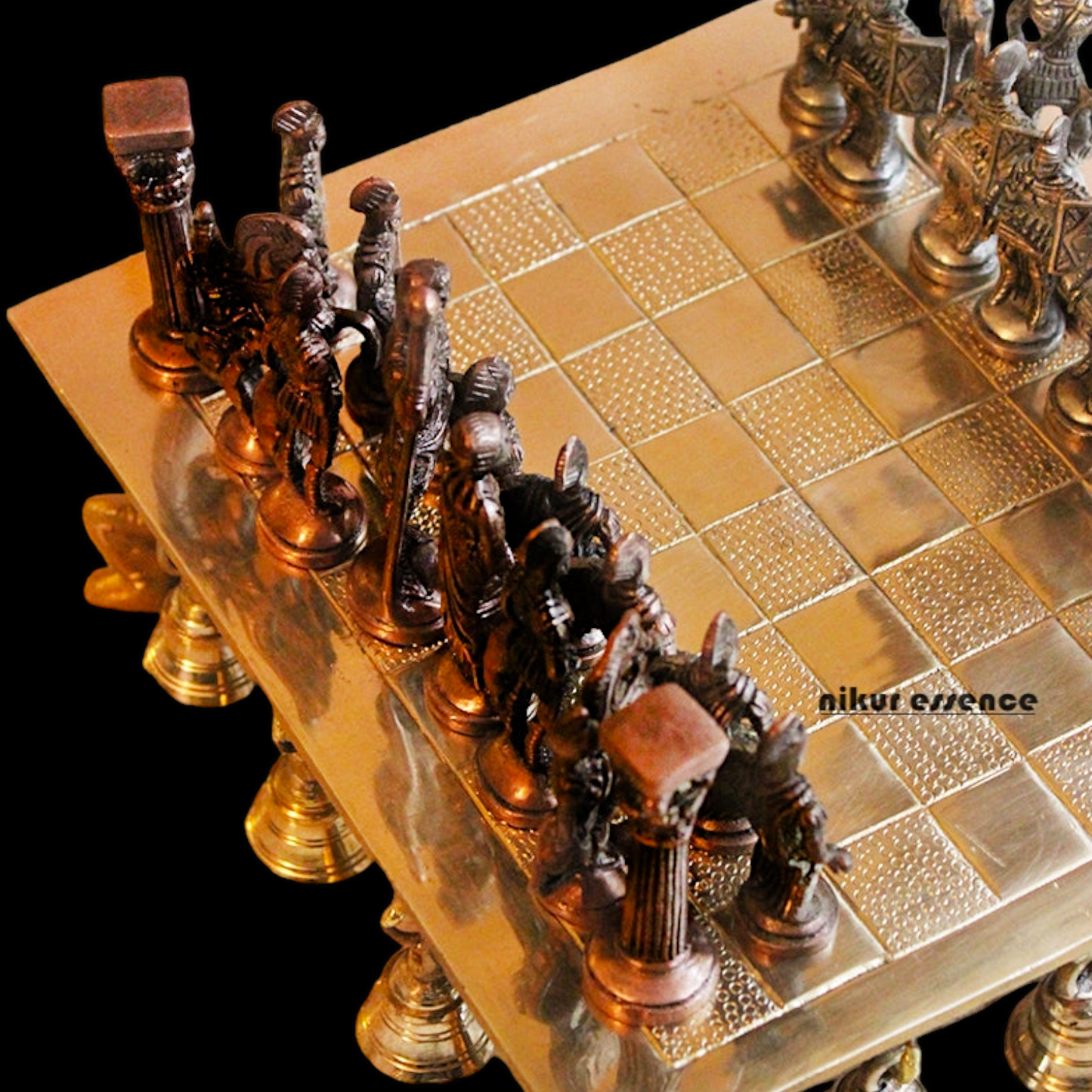 Brass Chess Board Game - 9.5 Inches Nikuressence