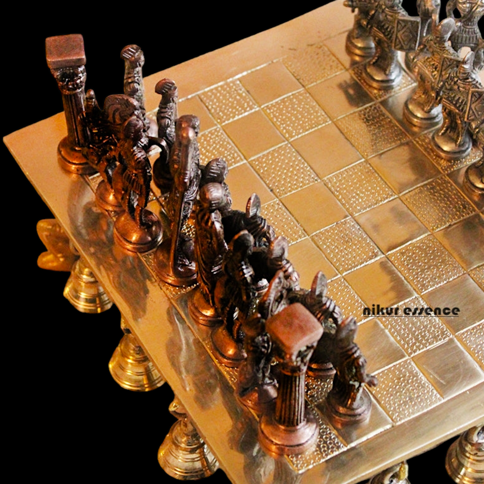 Brass Chess Board Game - 9.5 Inches Nikuressence