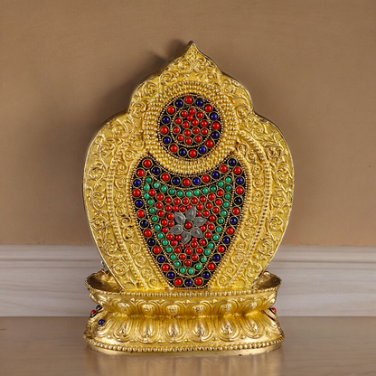 Shop Buddha Brass Statue with Stone Work - 10 inches Nikuressence