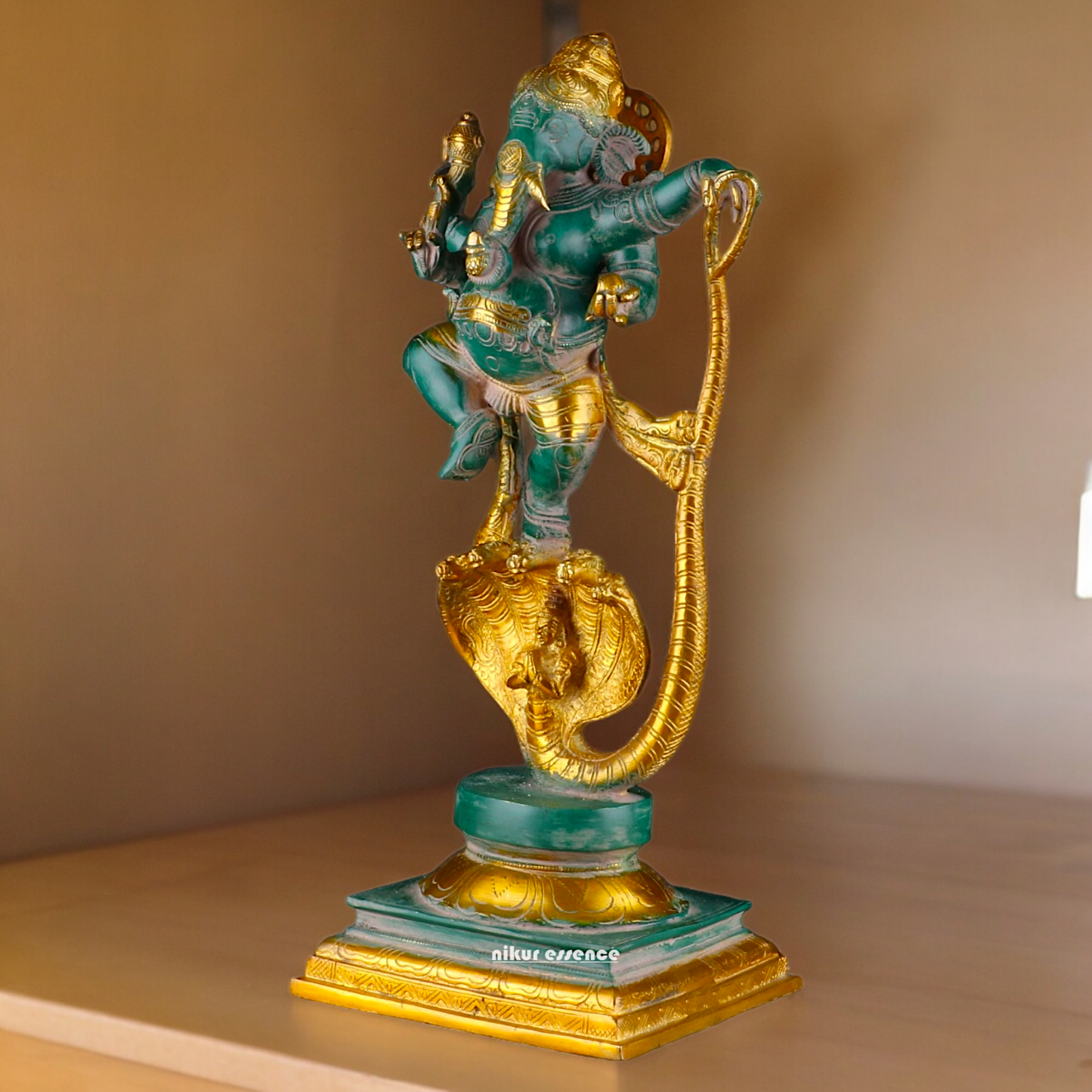 Large Ganesh Standing on Sheshnag Idol - 26.969 inches Nikuressence