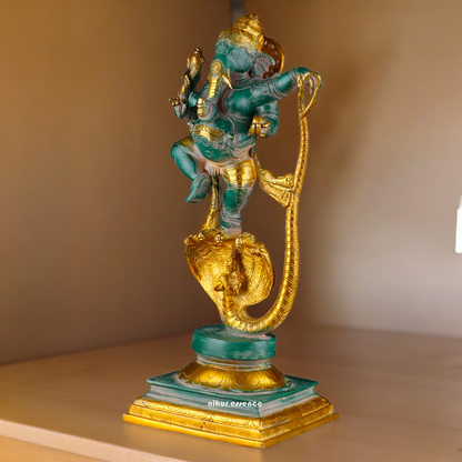 Large Ganesh Standing on Sheshnag Idol - 26.969 inches Nikuressence