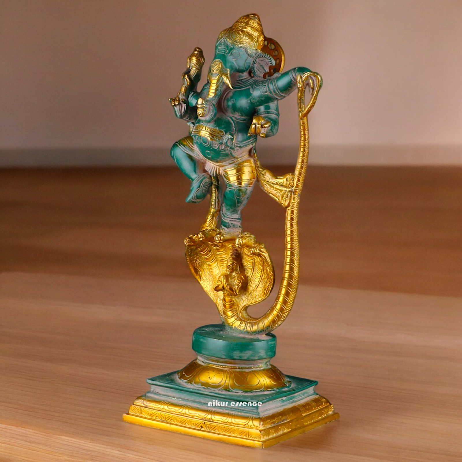 Large Ganesh Standing on Sheshnag Idol - 26.969 inches Nikuressence