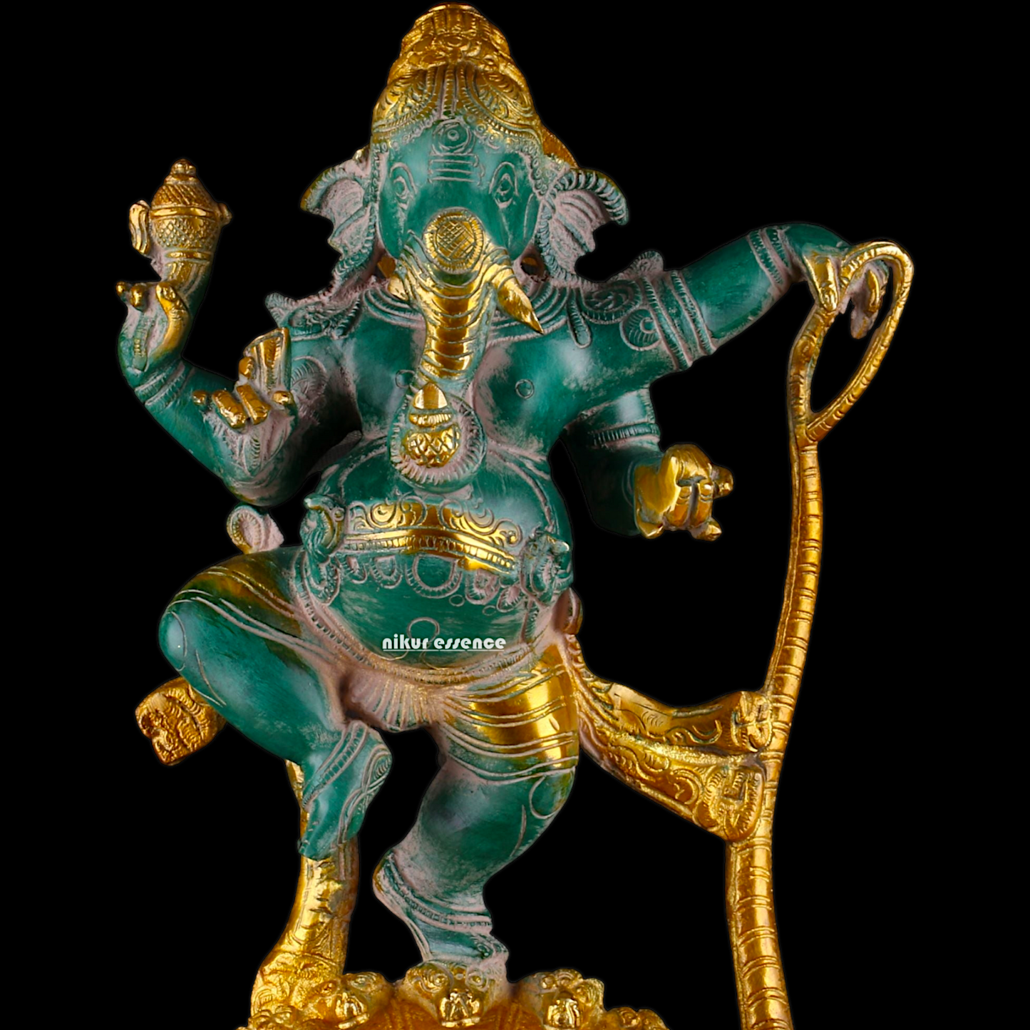 Large Ganesh Standing on Sheshnag Idol - 26.969 inches Nikuressence
