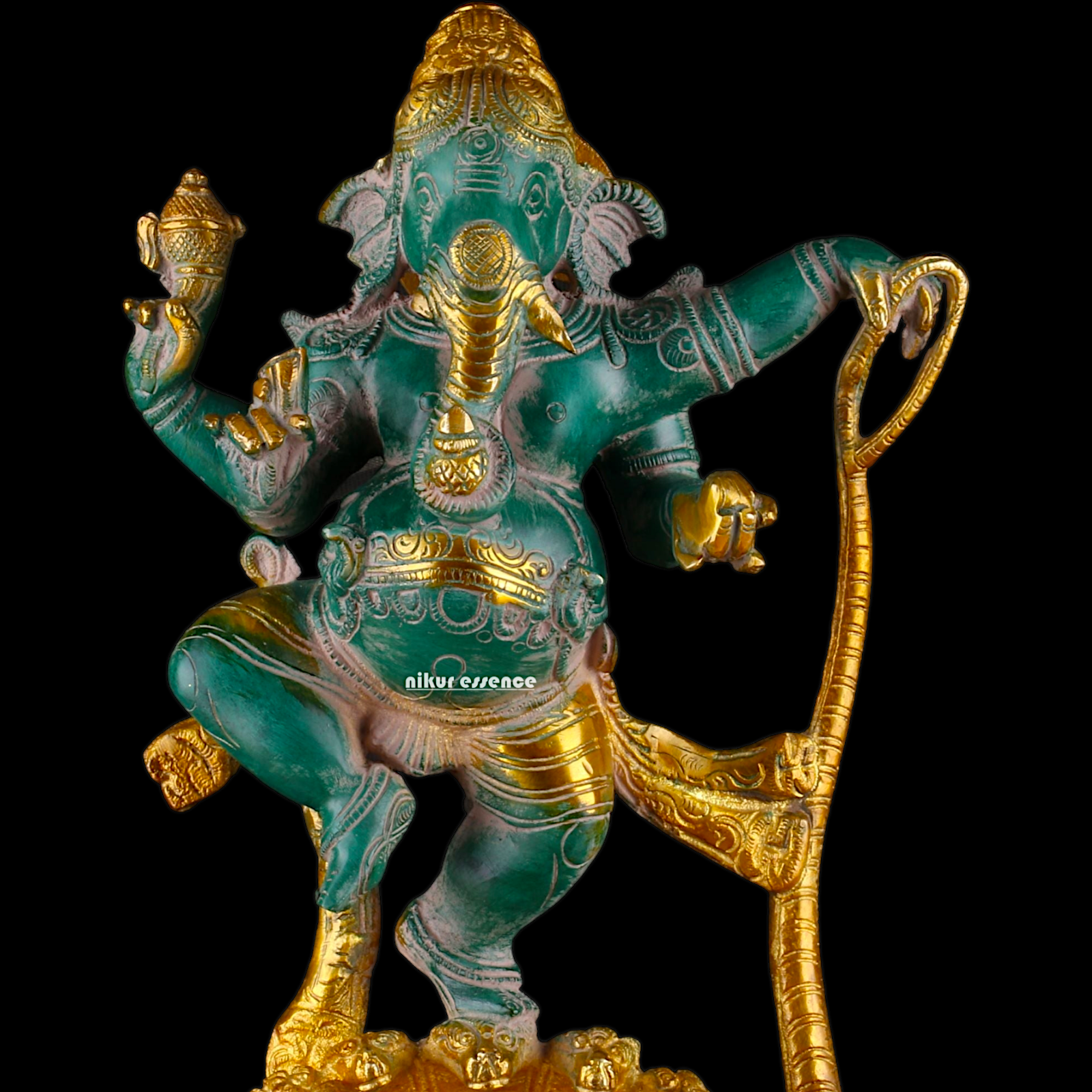 Large Ganesh Standing on Sheshnag Idol - 26.969 inches Nikuressence