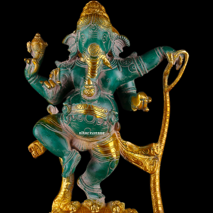 Large Ganesh Standing on Sheshnag Idol - 26.969 inches Nikuressence