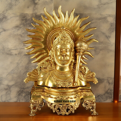 Buy Hanuman Face Solid Brass idol - 14.5 inches Nikuressence