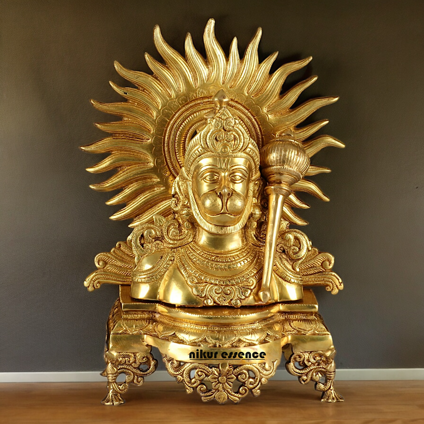 Buy Hanuman Face Solid Brass idol - 14.5 inches Nikuressence