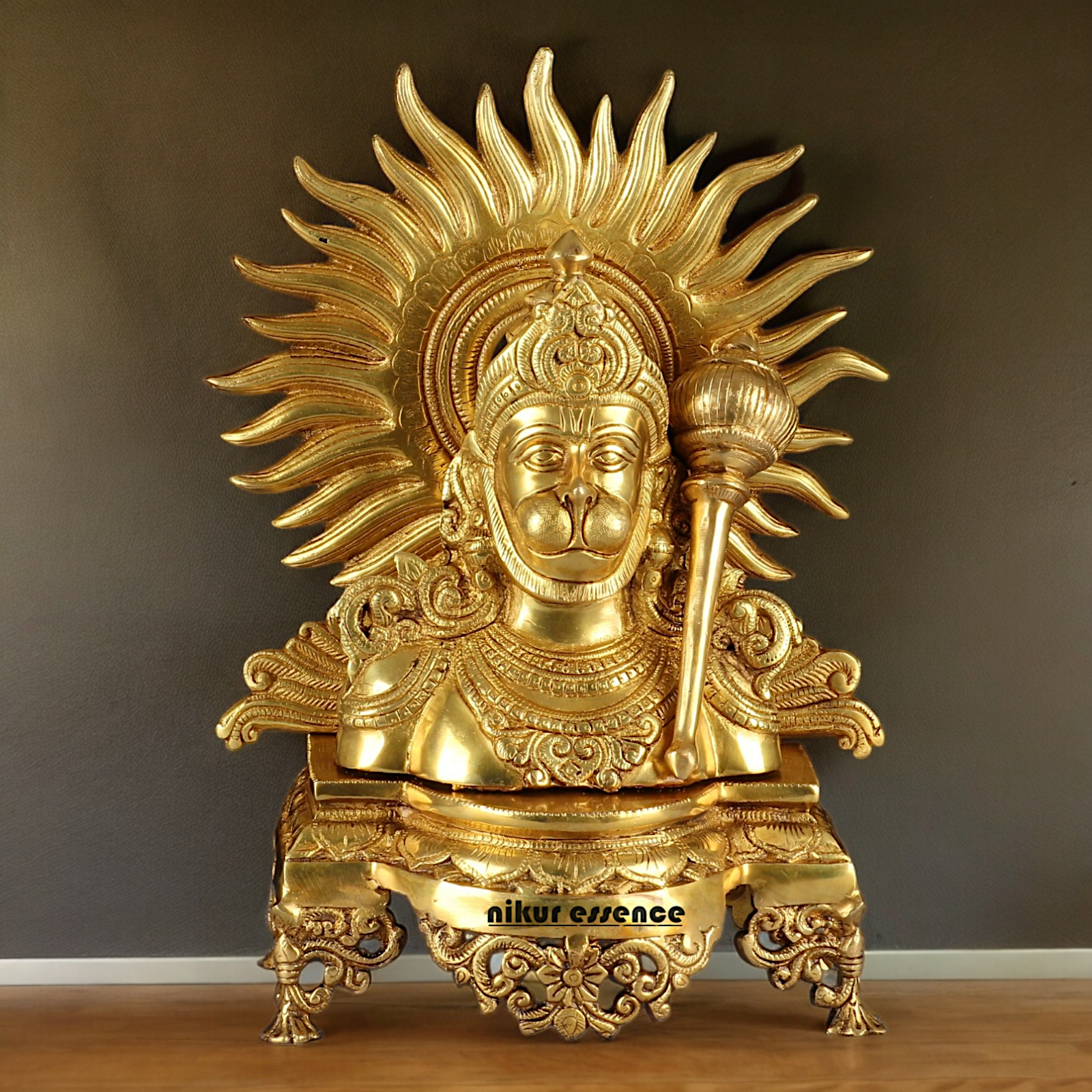 Buy Hanuman Face Solid Brass idol - 14.5 inches Nikuressence