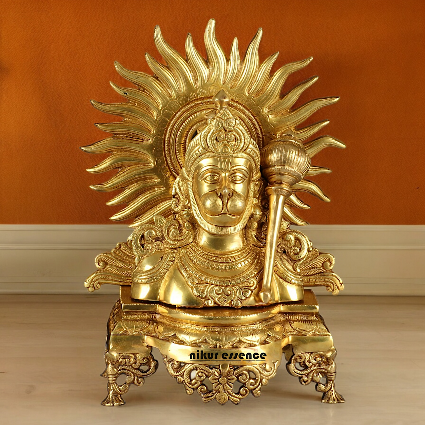 Buy Hanuman Face Solid Brass idol - 14.5 inches Nikuressence