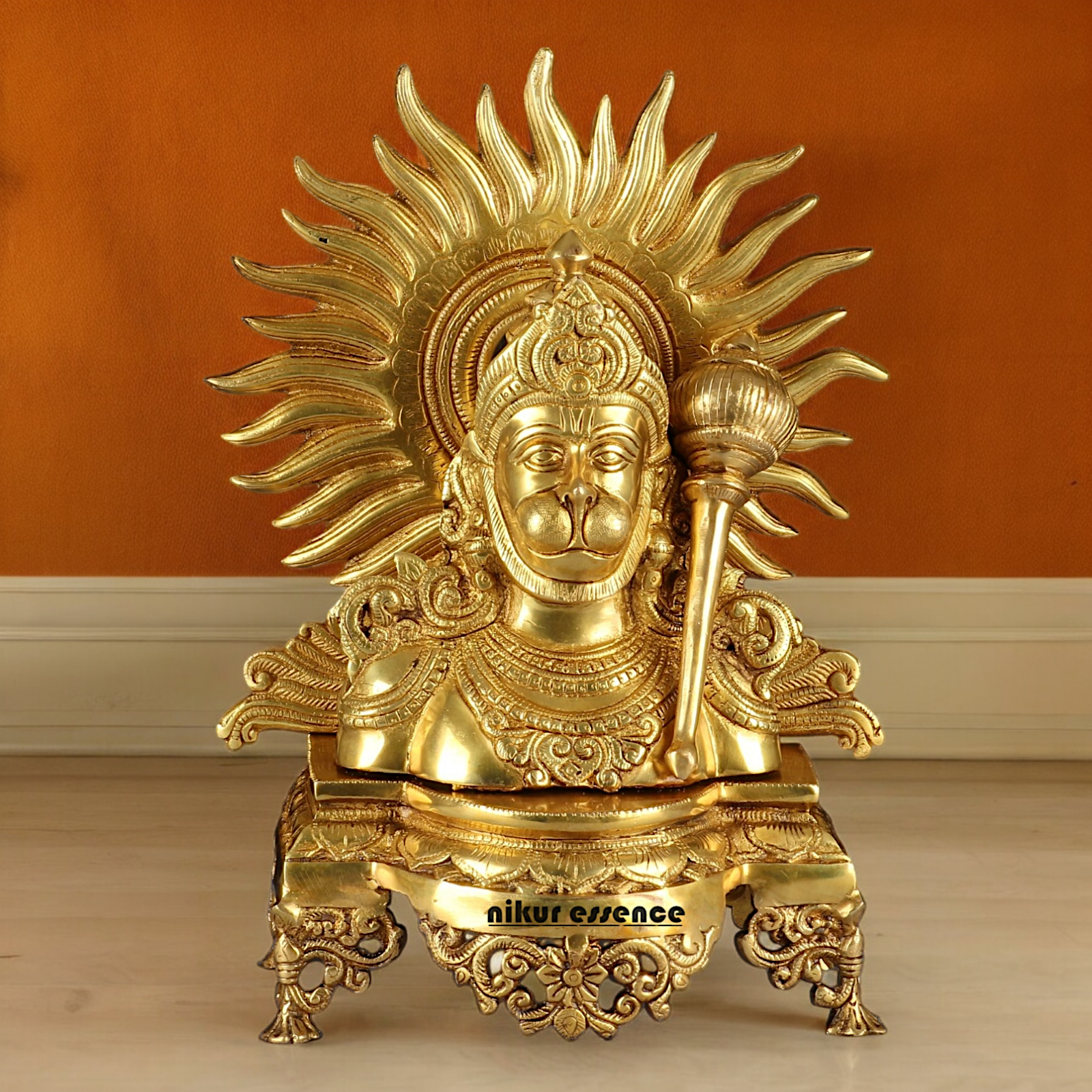 Buy Hanuman Face Solid Brass idol - 14.5 inches Nikuressence