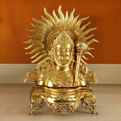 Buy Hanuman Face Solid Brass idol - 14.5 inches Nikuressence