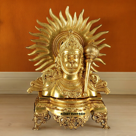 Buy Hanuman Face Solid Brass idol - 14.5 inches Nikuressence