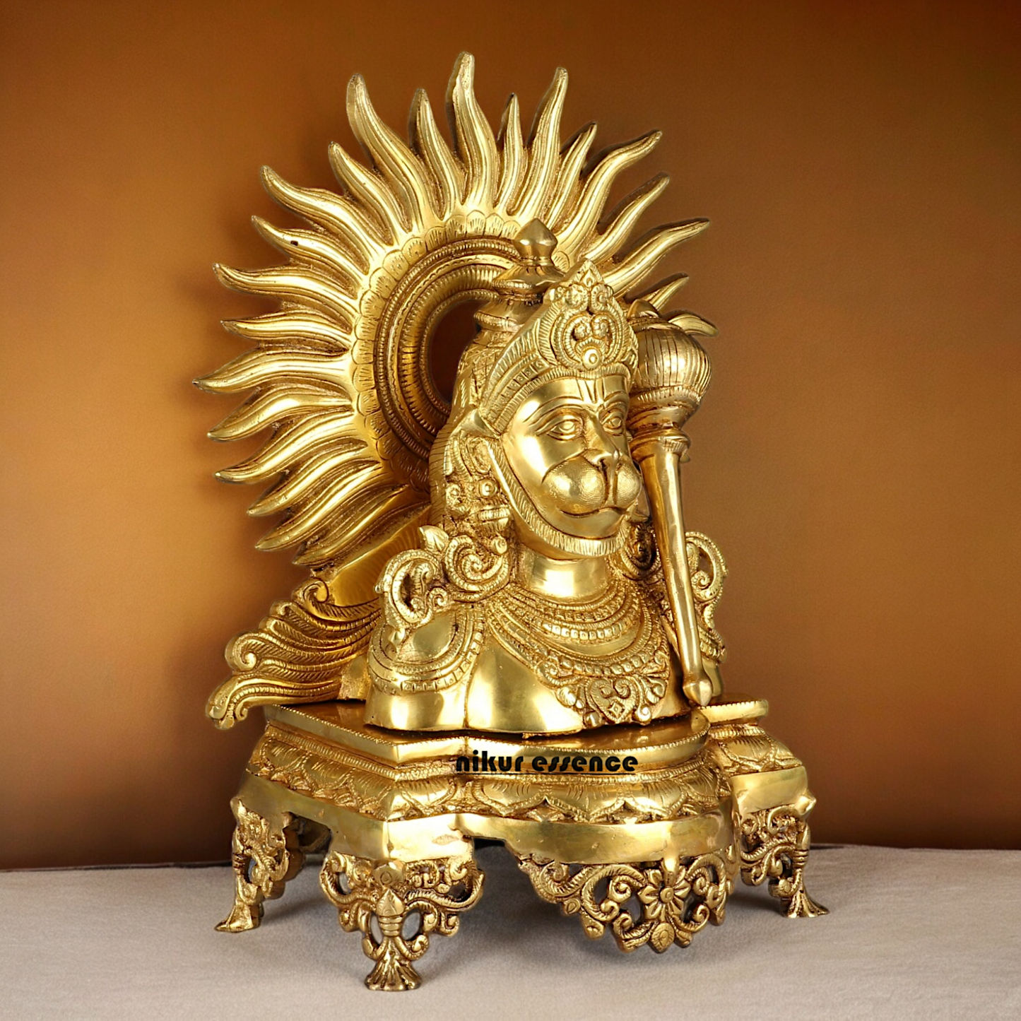 Buy Hanuman Face Solid Brass idol - 14.5 inches Nikuressence