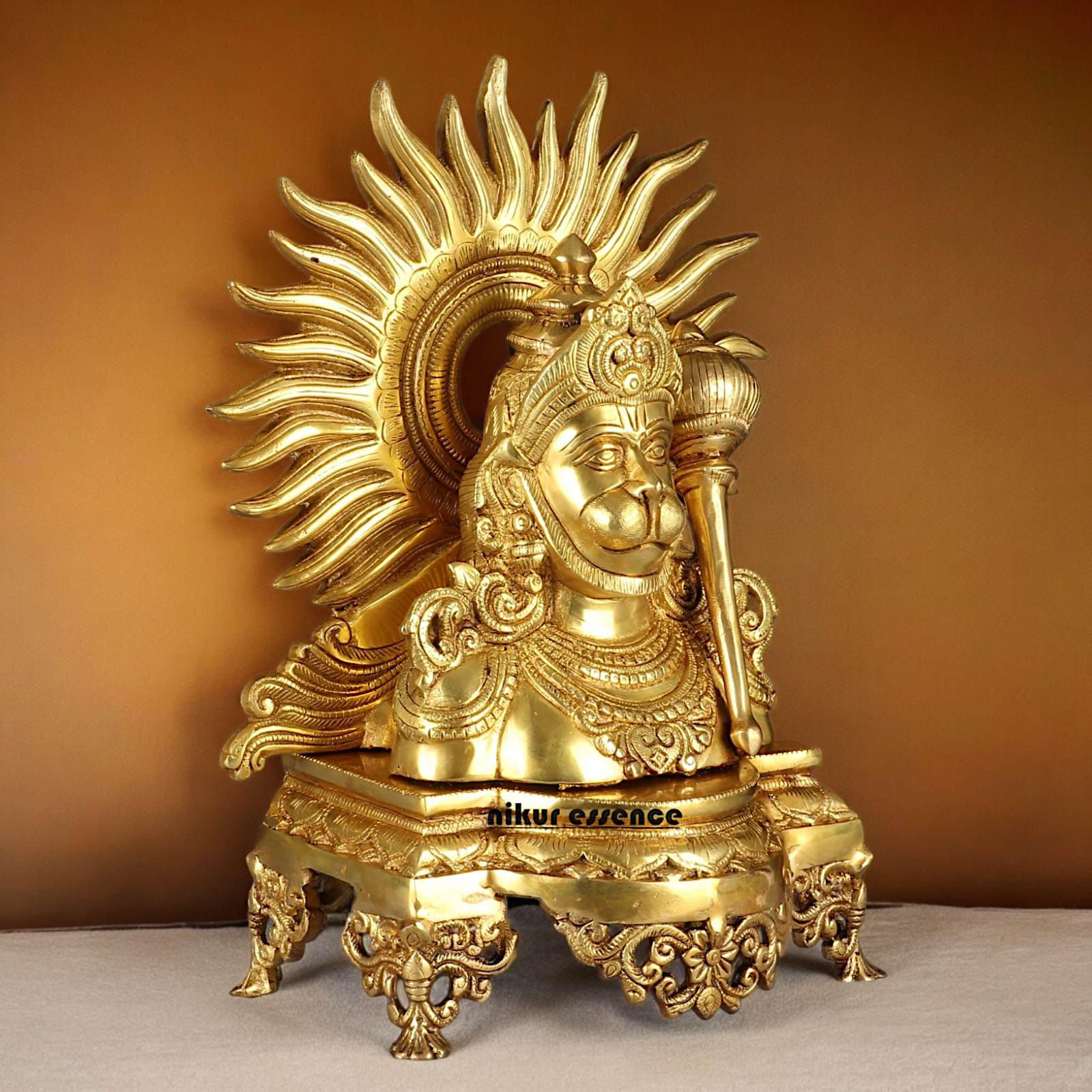 Buy Hanuman Face Solid Brass idol - 14.5 inches Nikuressence