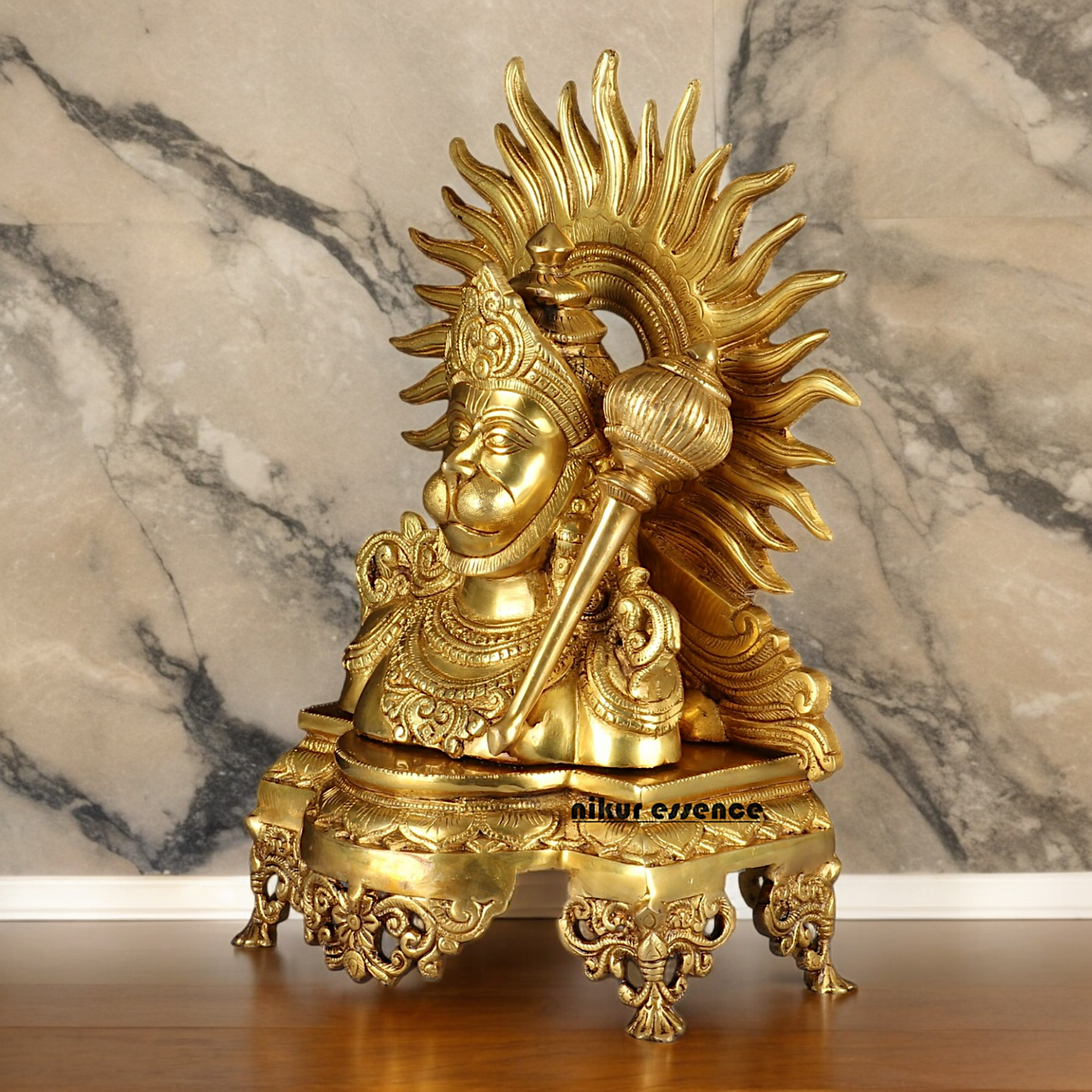 Buy Hanuman Face Solid Brass idol - 14.5 inches Nikuressence