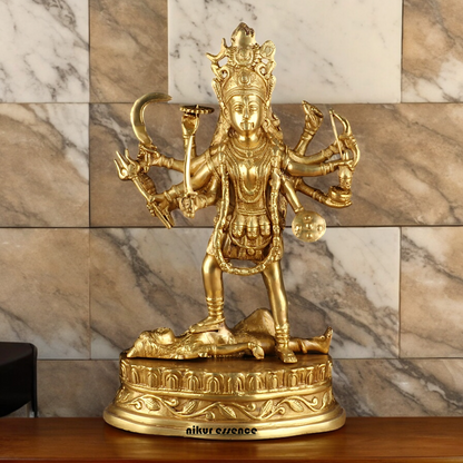 Solid Brass Kali Maa Statue - 15 Inches Nikuressence