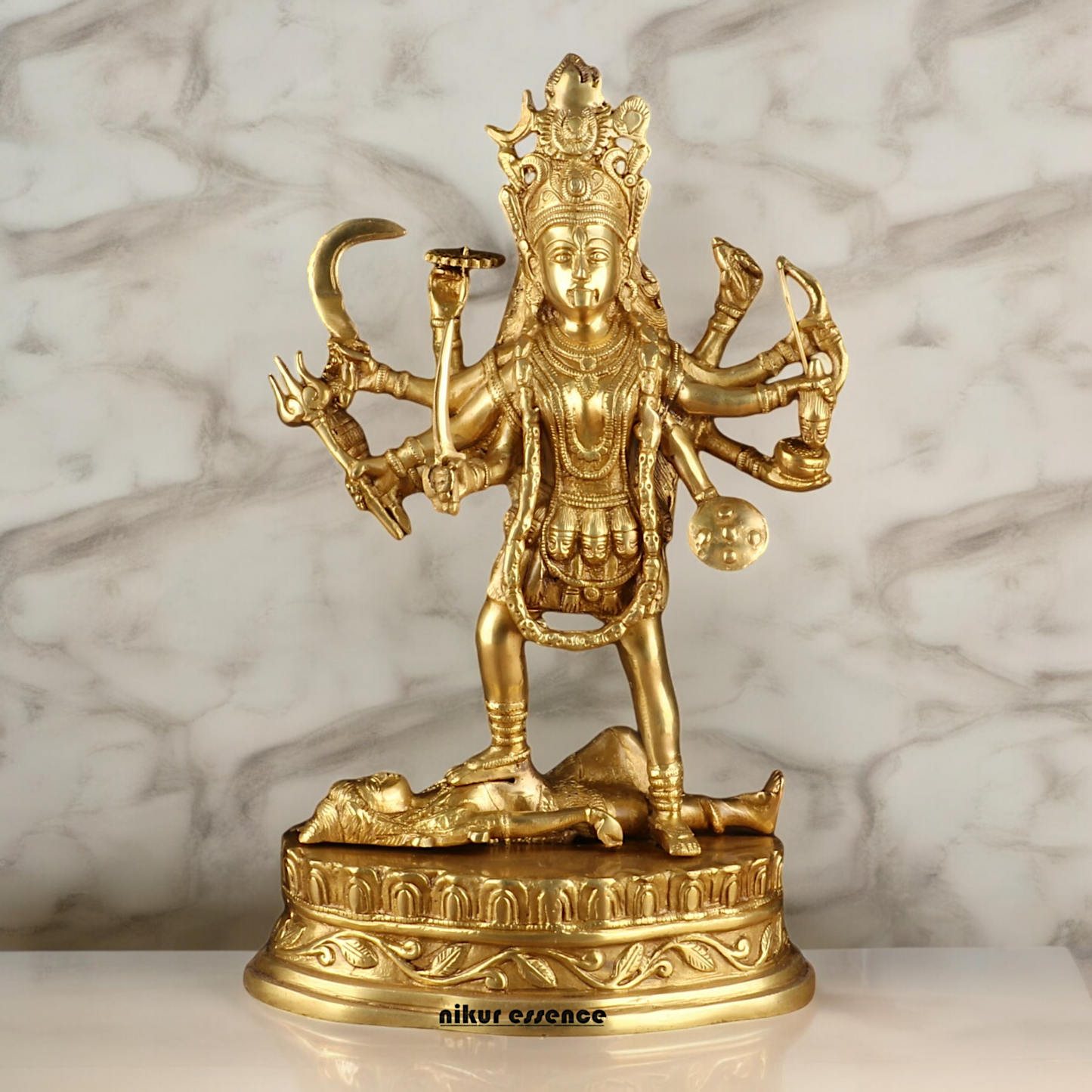 Solid Brass Kali Maa Statue - 15 Inches Nikuressence
