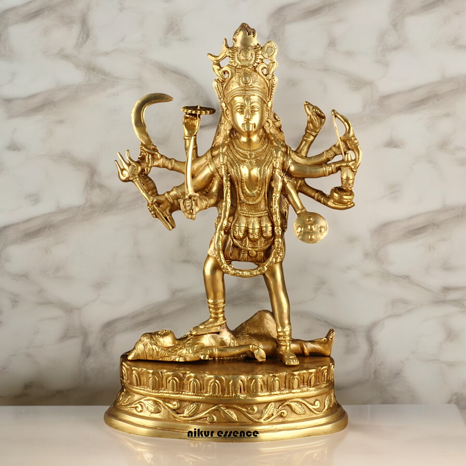 Solid Brass Kali Maa Statue - 15 Inches Nikuressence