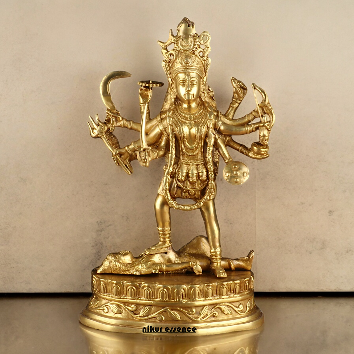 Solid Brass Kali Maa Statue - 15 Inches Nikuressence
