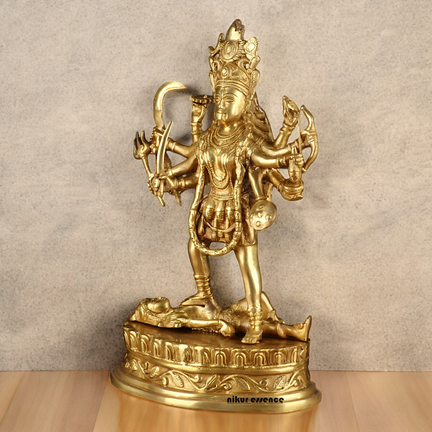 Solid Brass Kali Maa Statue - 15 Inches Nikuressence