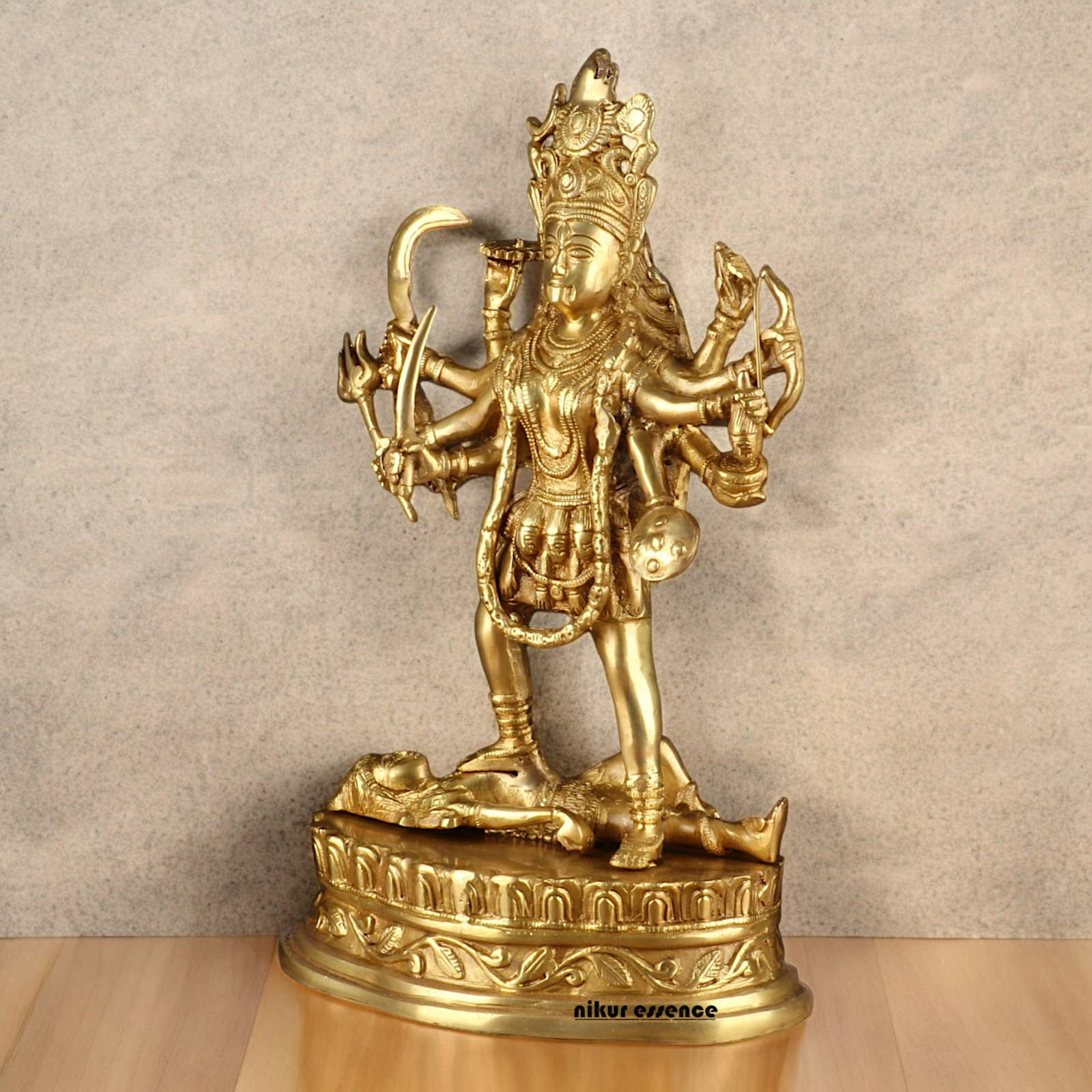 Solid Brass Kali Maa Statue - 15 Inches Nikuressence
